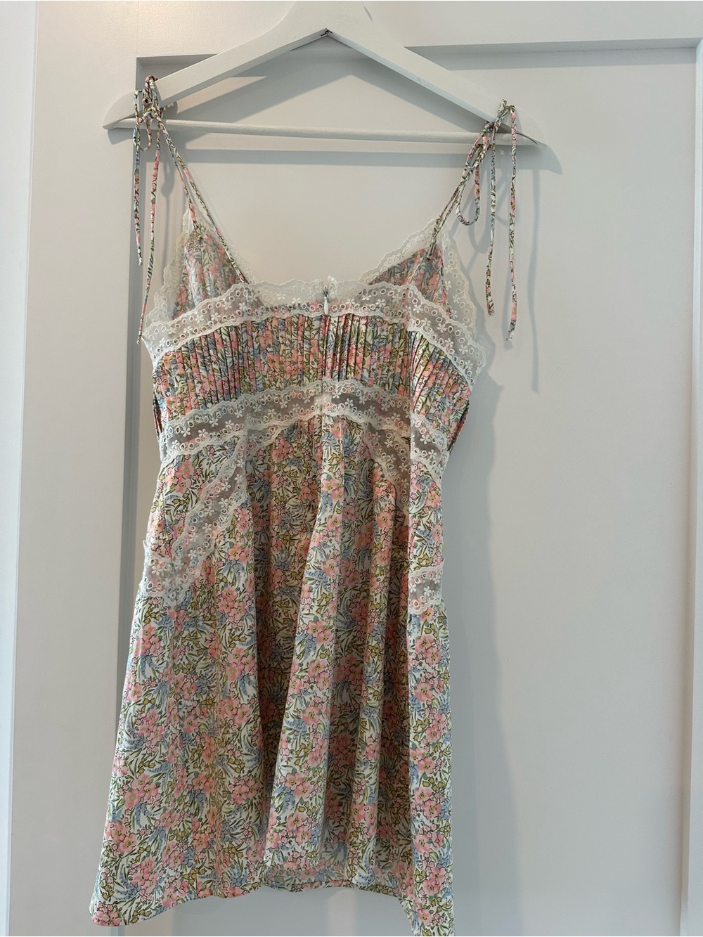 For Love & Lemons Floral Lace-Trim floral mini Slip Dress - Picture 2 of 3